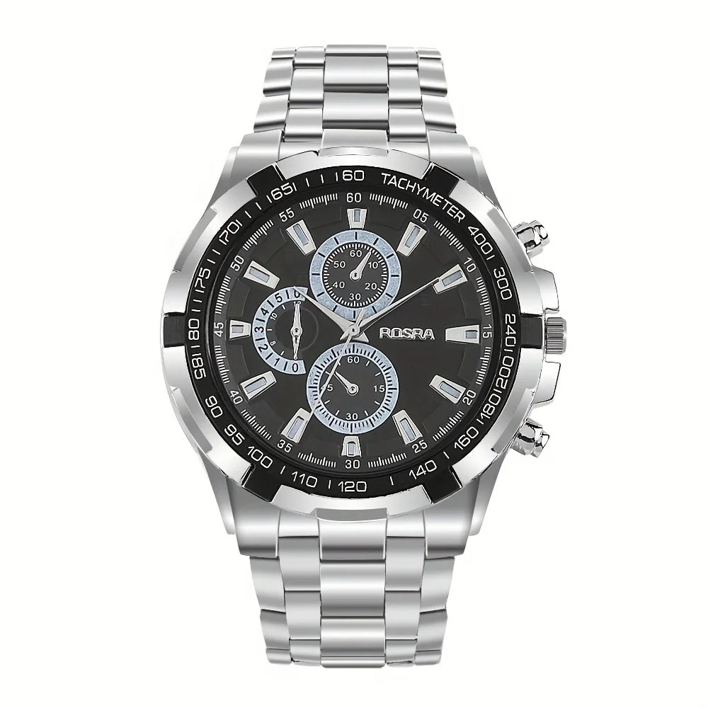 Rosra Watches Men's Business Steel Dial Sports