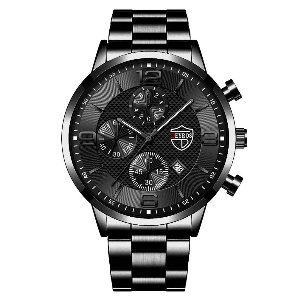 DEYROS Luxury Business Men Watch Stainless Steel