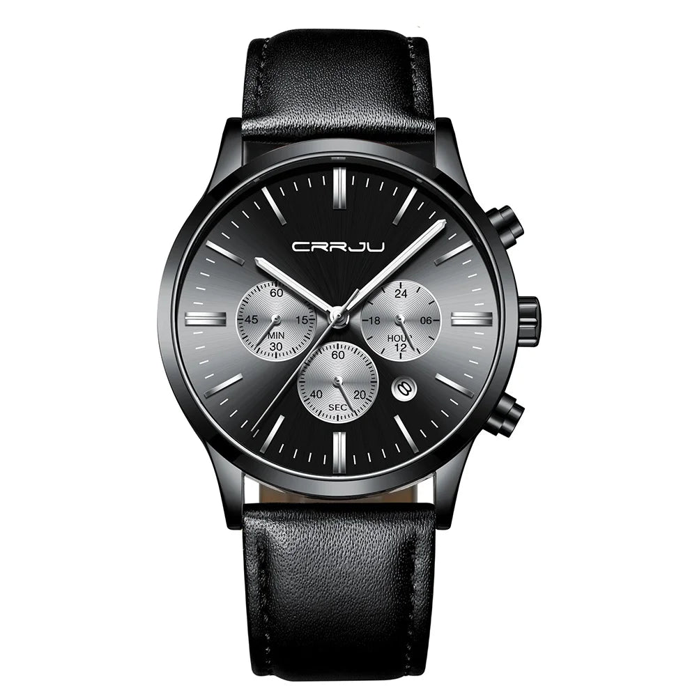 CRRJU Watch Men Fashion Sport Quartz clock