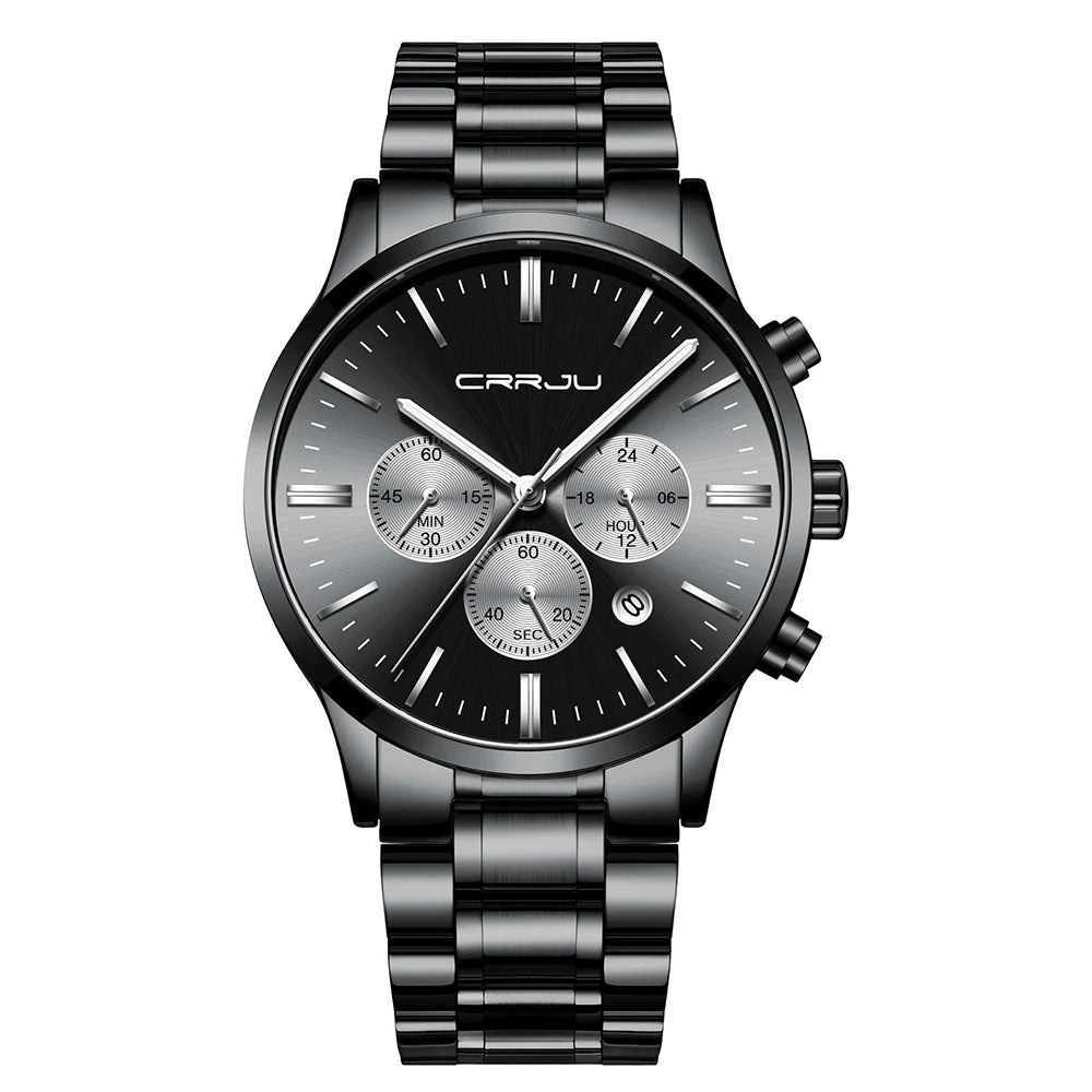 CRRJU Watch Men Fashion Sport Quartz clock