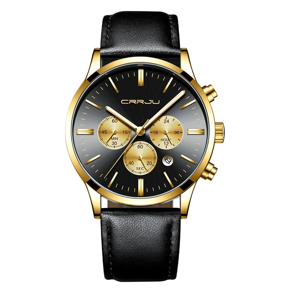CRRJU Watch Men Fashion Sport Quartz clock
