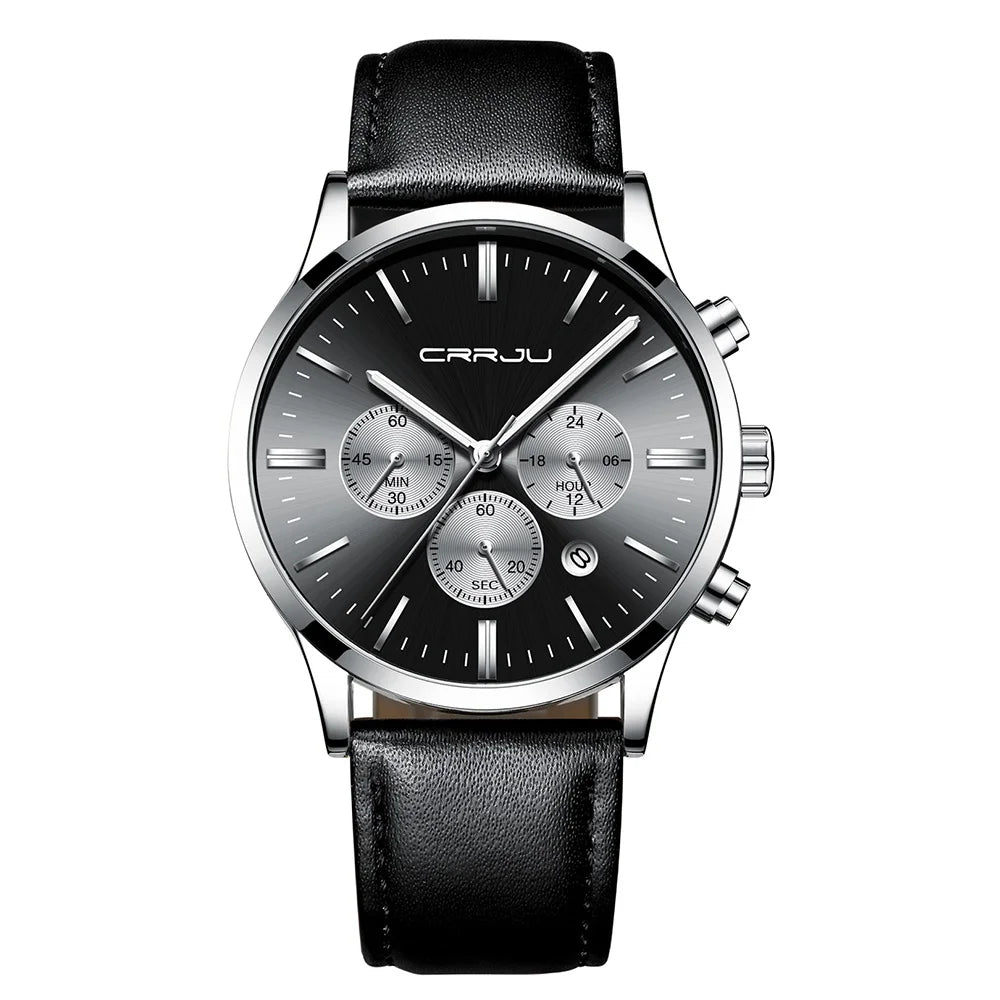 CRRJU Watch Men Fashion Sport Quartz clock