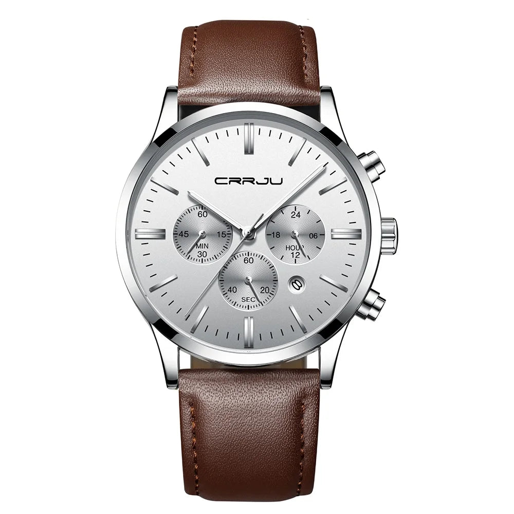CRRJU Watch Men Fashion Sport Quartz clock