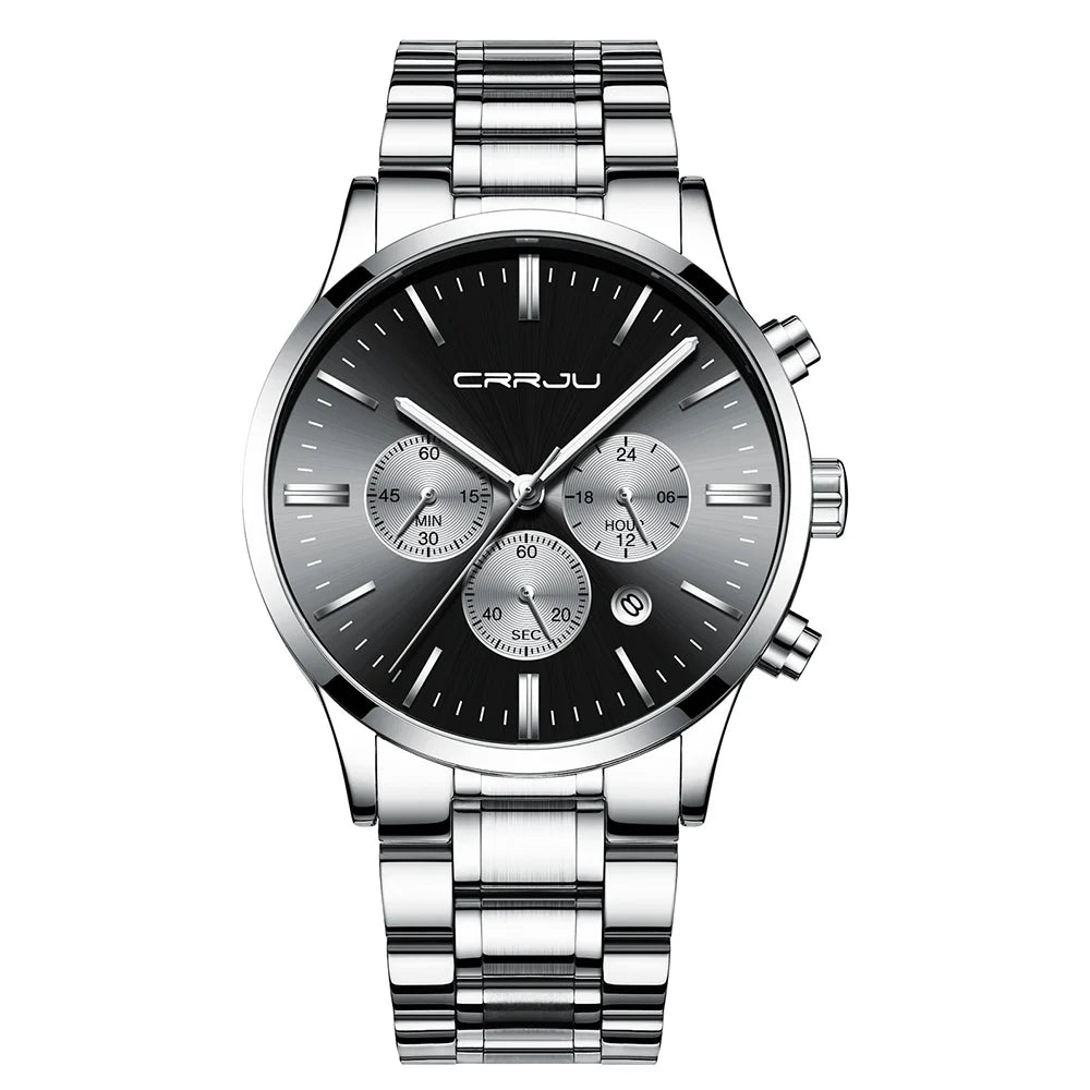 CRRJU Watch Men Fashion Sport Quartz clock