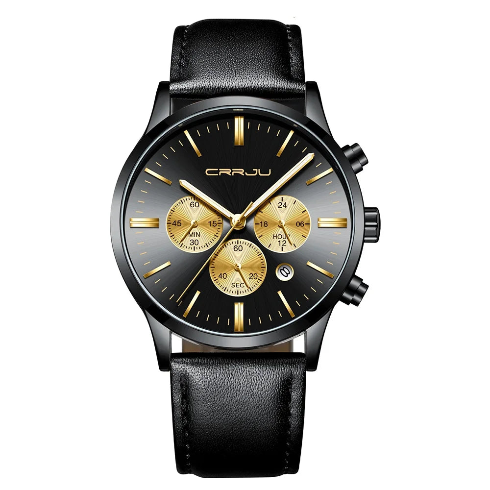 CRRJU Watch Men Fashion Sport Quartz clock