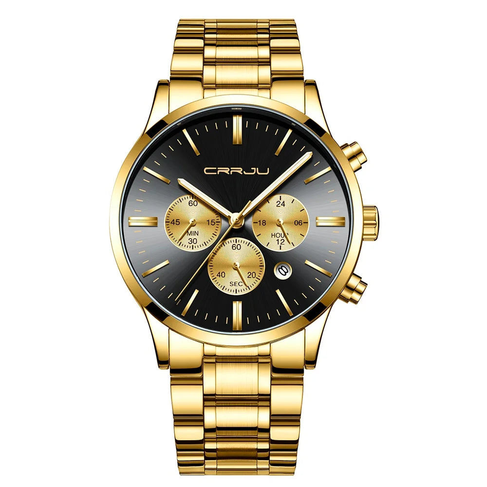 CRRJU Watch Men Fashion Sport Quartz clock
