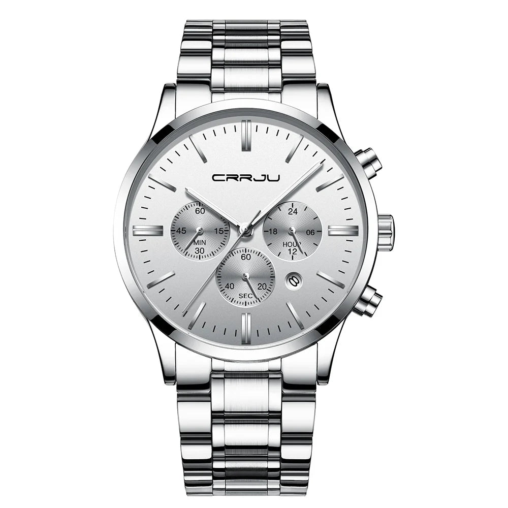 CRRJU Watch Men Fashion Sport Quartz clock