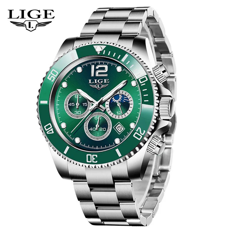 LIGE New Military Quartz Watch Men Top Brand Luxury Fashion
