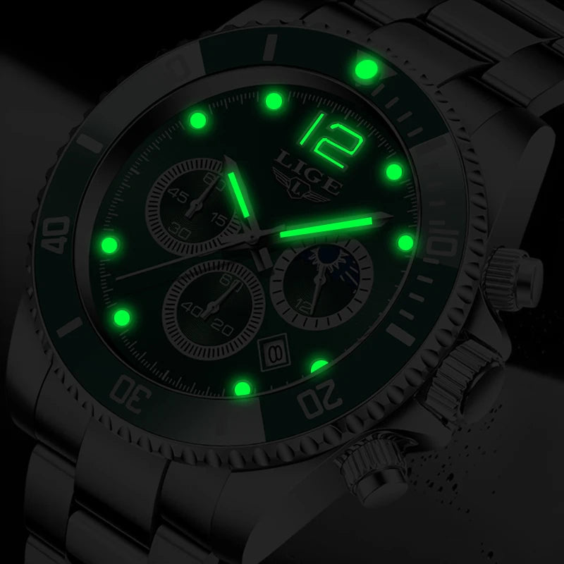 LIGE New Military Quartz Watch Men Top Brand Luxury Fashion
