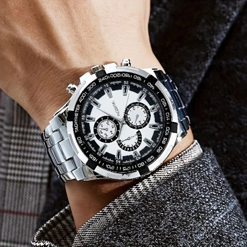 Rosra Watches Men's Business Steel Dial Sports