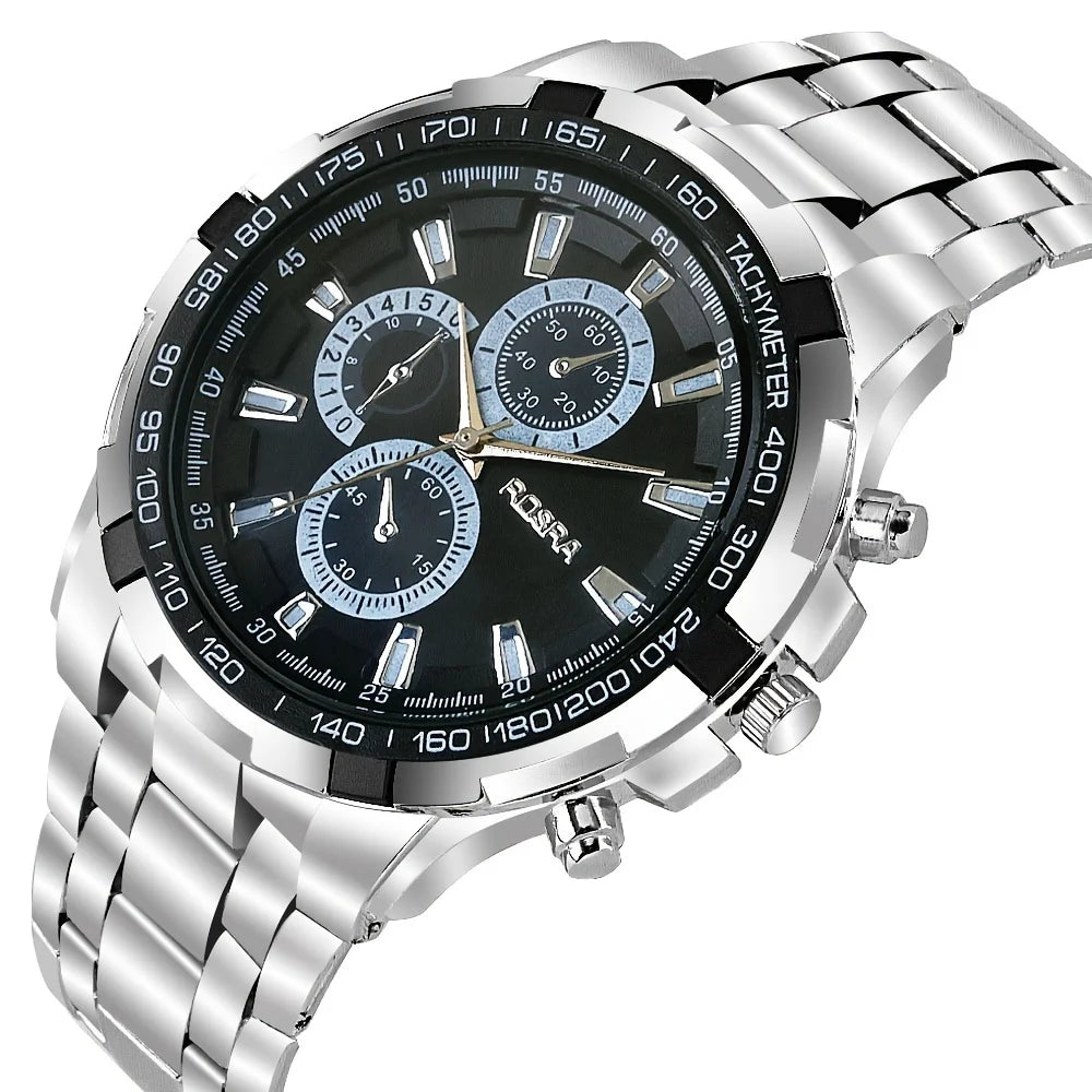 Rosra Watches Men's Business Steel Dial Sports
