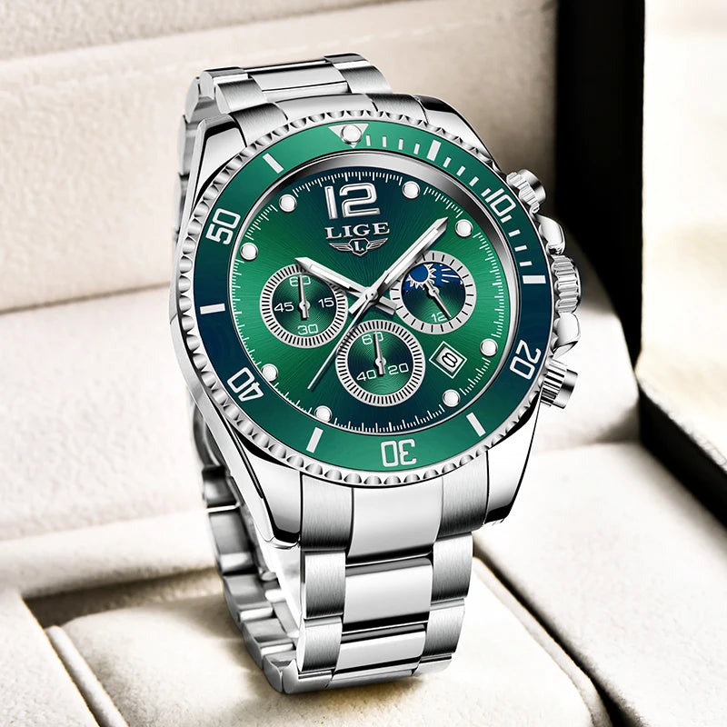 LIGE New Military Quartz Watch Men Top Brand Luxury Fashion