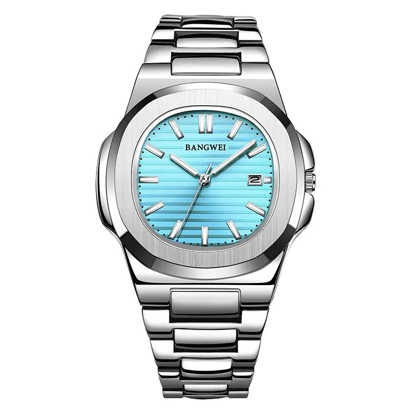 BANGWEI 30M Waterproof Automatic Date Watch Stainless Steel