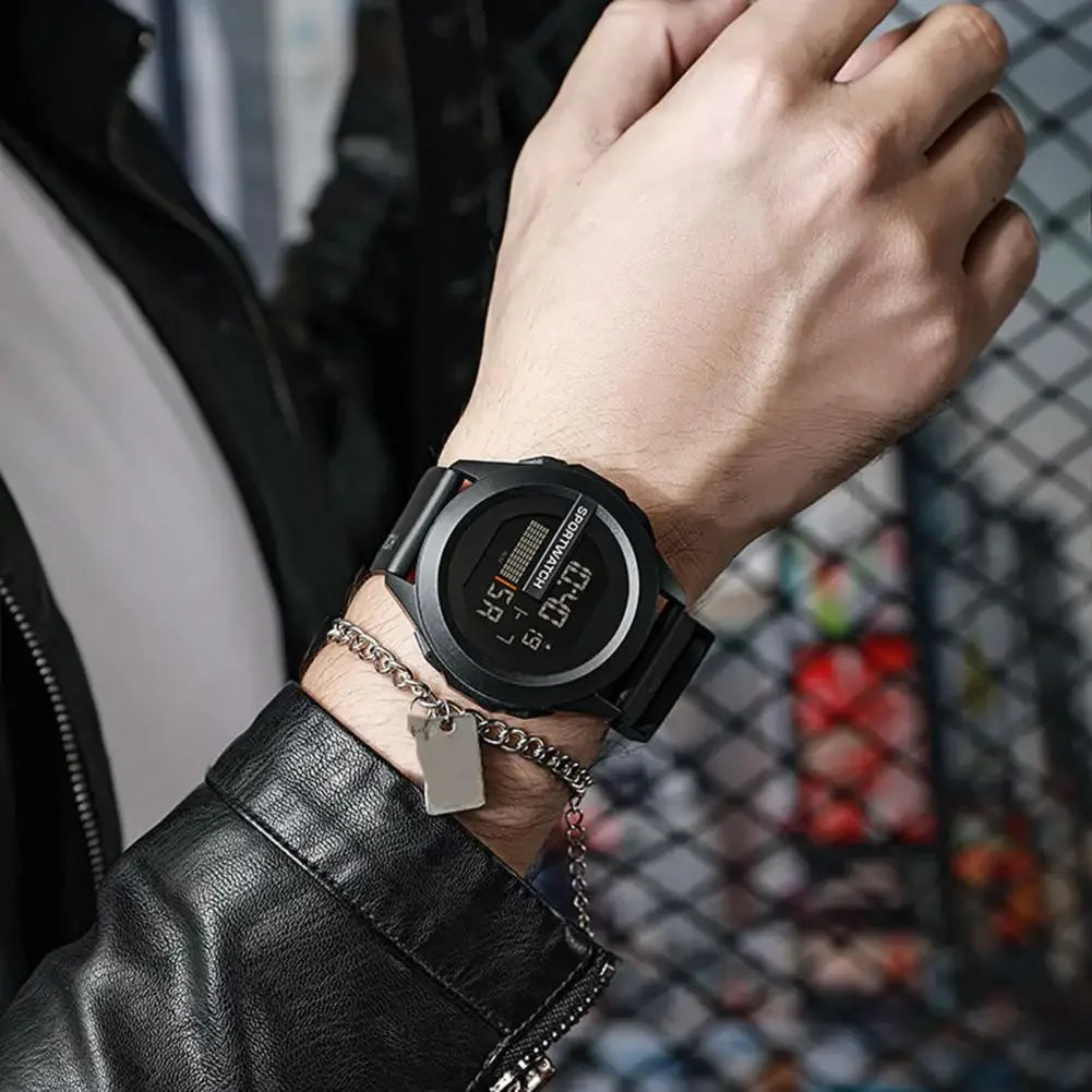 Sports Watch Alarm Clock Multifunction Men LED Fitness