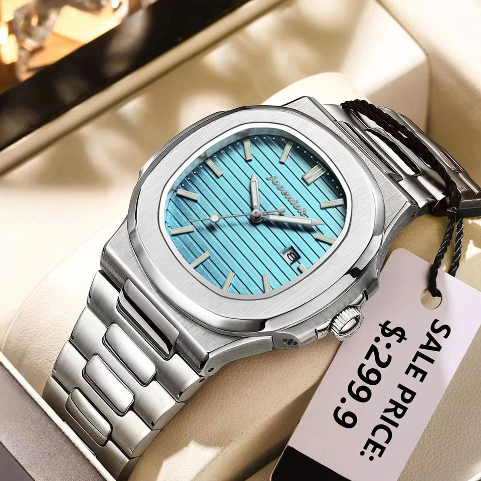 JOOENIOK Luxury Military Man Watch Square Waterproof Luminous Date