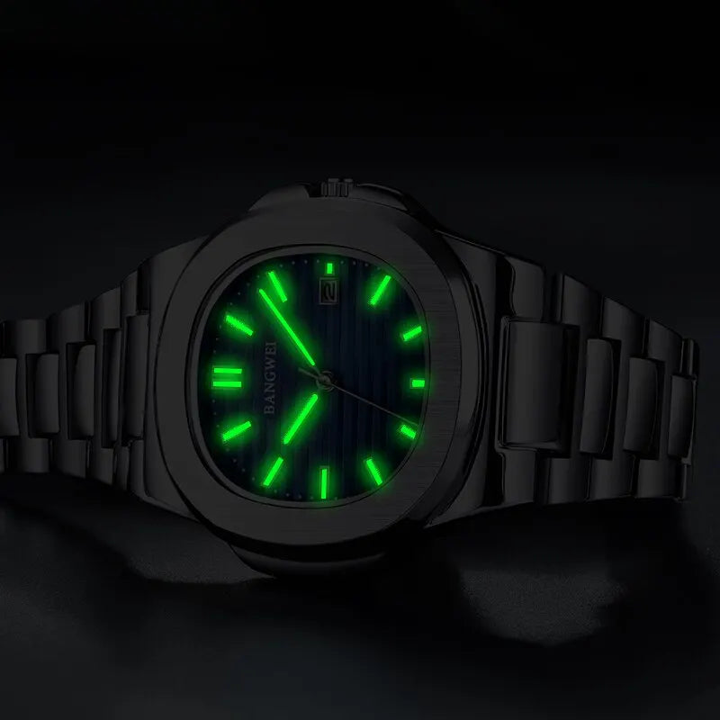 BANGWEI 30M Waterproof Automatic Date Watch Stainless Steel