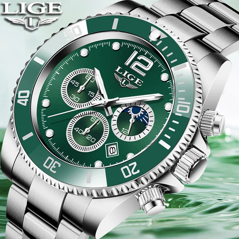 LIGE New Military Quartz Watch Men Top Brand Luxury Fashion