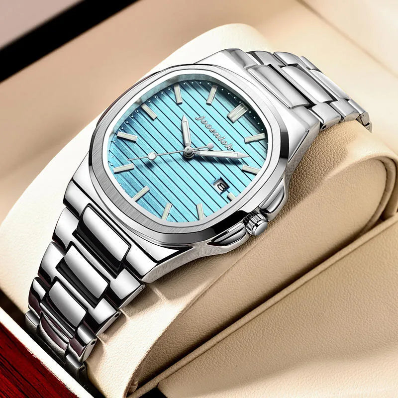 JOOENIOK Luxury Military Man Watch Square Waterproof Luminous Date