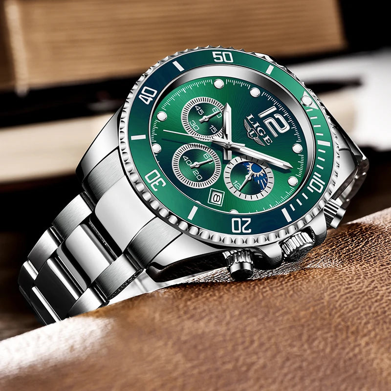 LIGE New Military Quartz Watch Men Top Brand Luxury Fashion