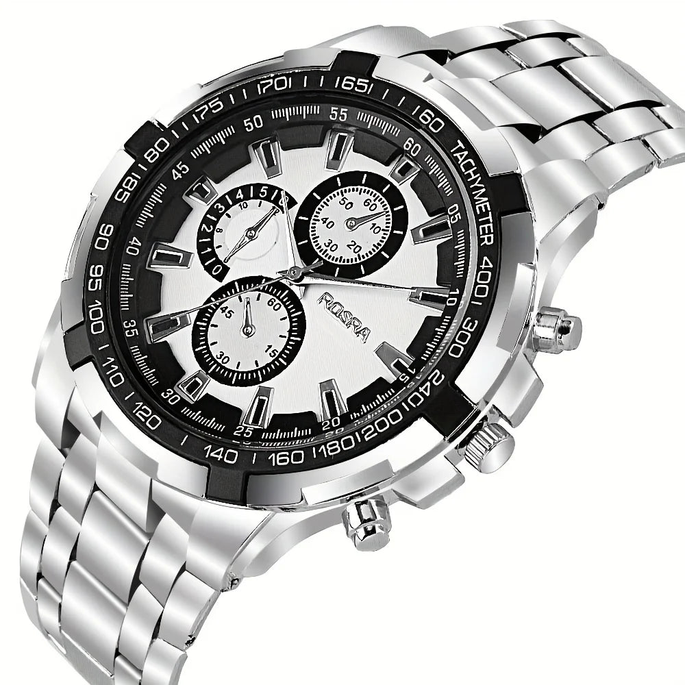 Rosra Watches Men's Business Steel Dial Sports